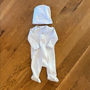 NWOT Light Blue “Baby Loren” Newborn Pima Cotton Layette + Hat